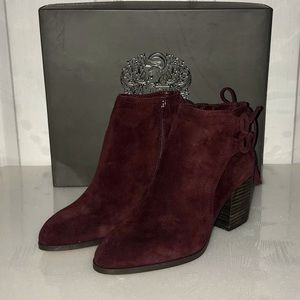 Vince Camuto Suede Booties Red, Maroon